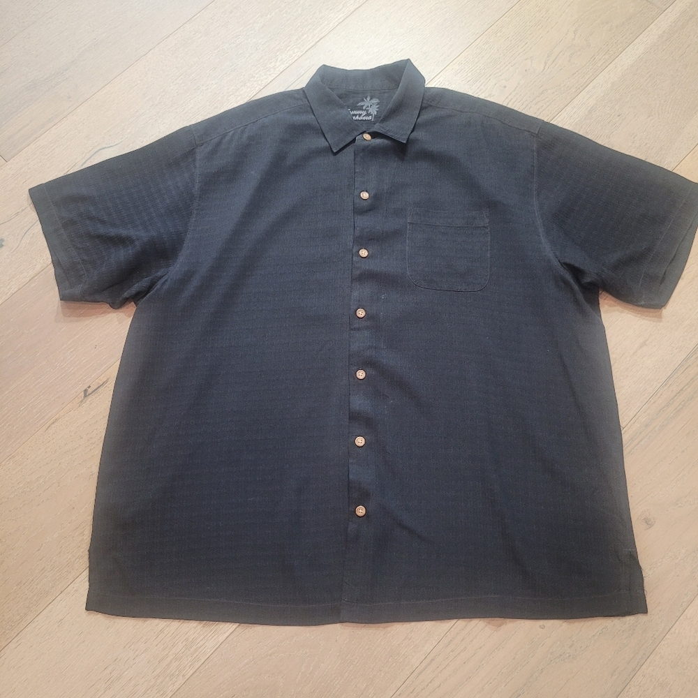 Tommy Bahama Shirt Men's sz XL Long Island Drivers Embroidered Silk Button Up